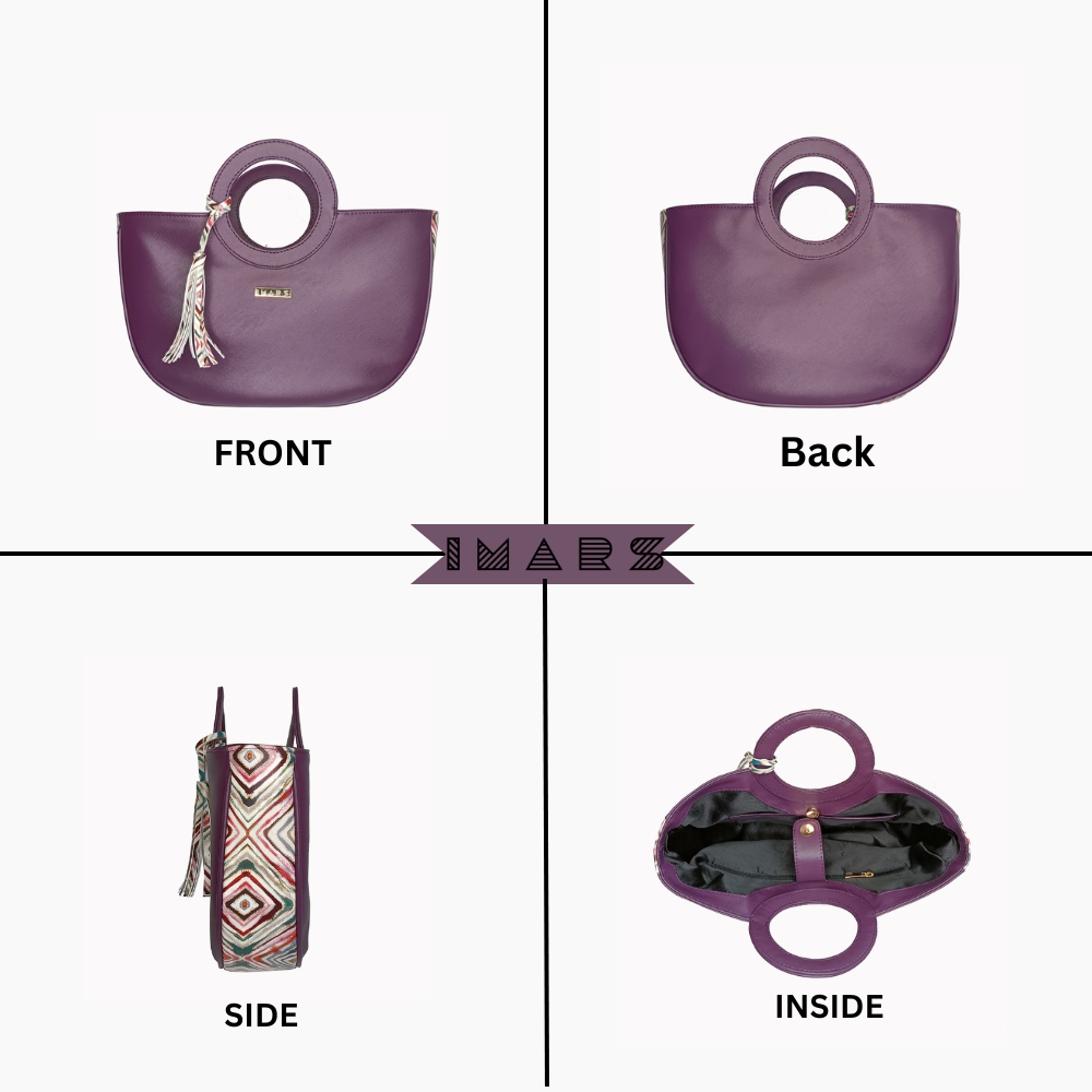 Sophisticated Violet Basket Bag Perfect For Women & Girls