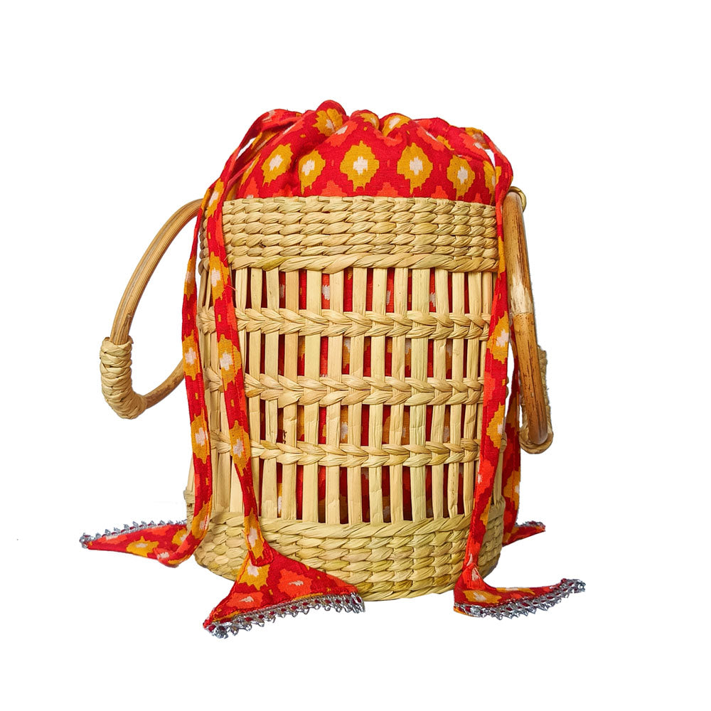 IMARS Potli Basket Bag- Red