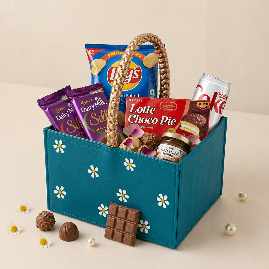 Teal Mini Gift Basket Set of 10 – Vegan Leather Hamper Baskets for Return Gifts & Festive Gifting