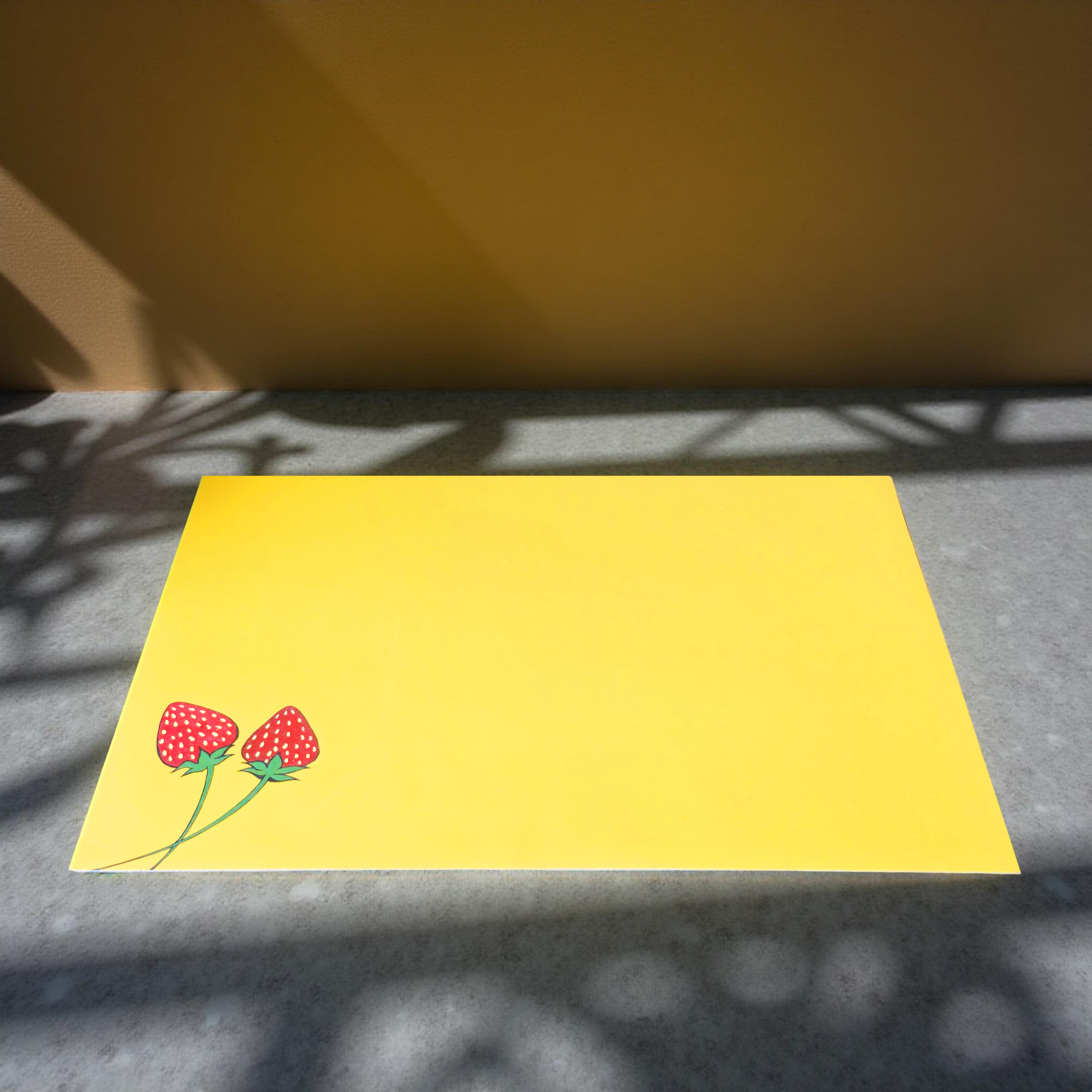Strawberry Accent Table Mat - Yellow (Set of 2)