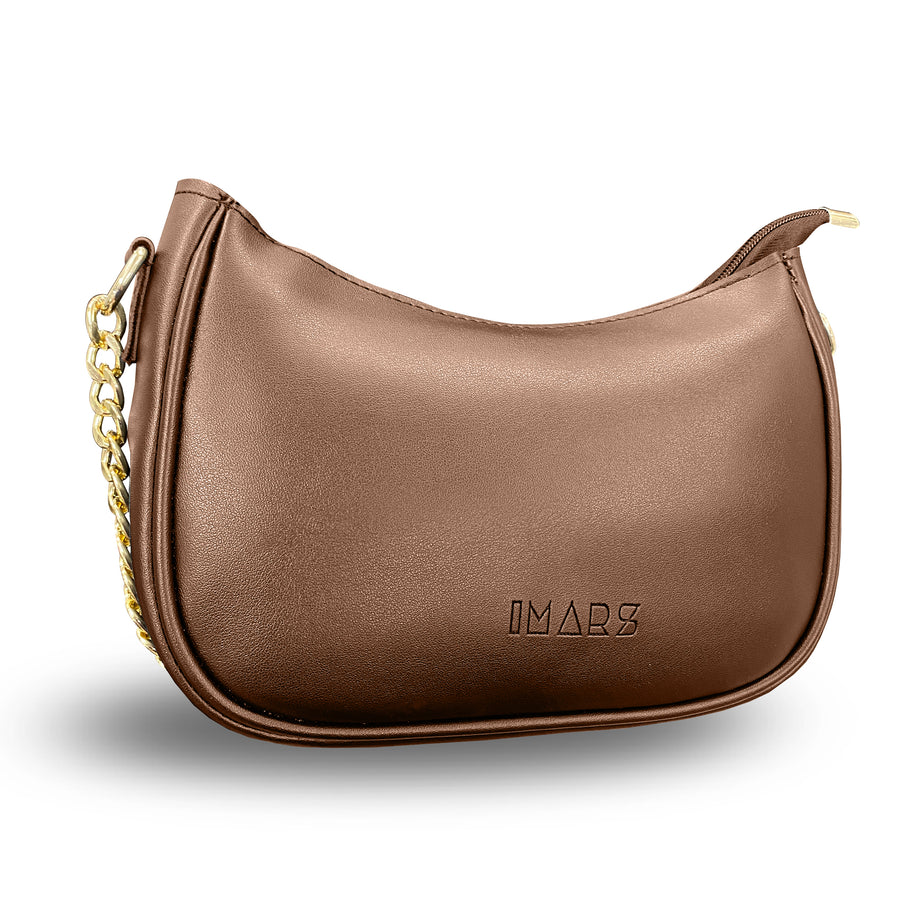 Brown Classic Chain Shoulder Bag for Women & Girls