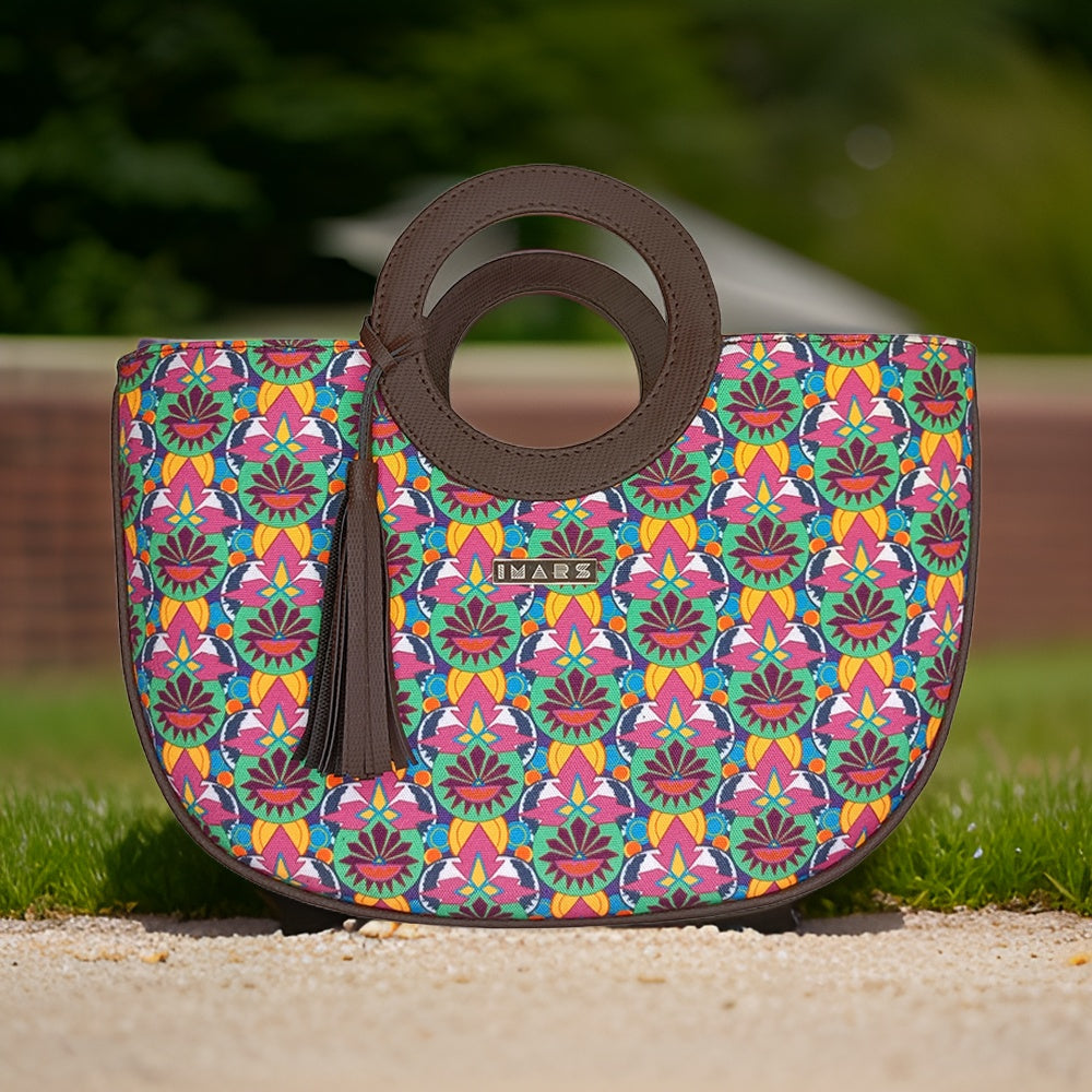 Sophisticated Multi Color Basket Bag Perfect For Women & Girls