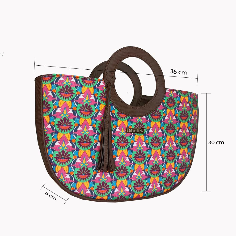 Sophisticated Multi Color Basket Bag Perfect For Women & Girls