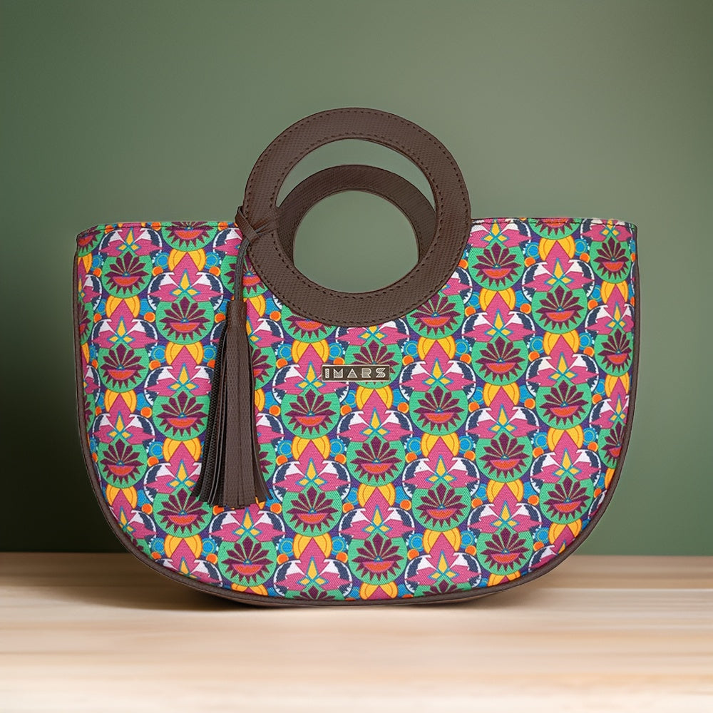 Sophisticated Multi Color Basket Bag Perfect For Women & Girls