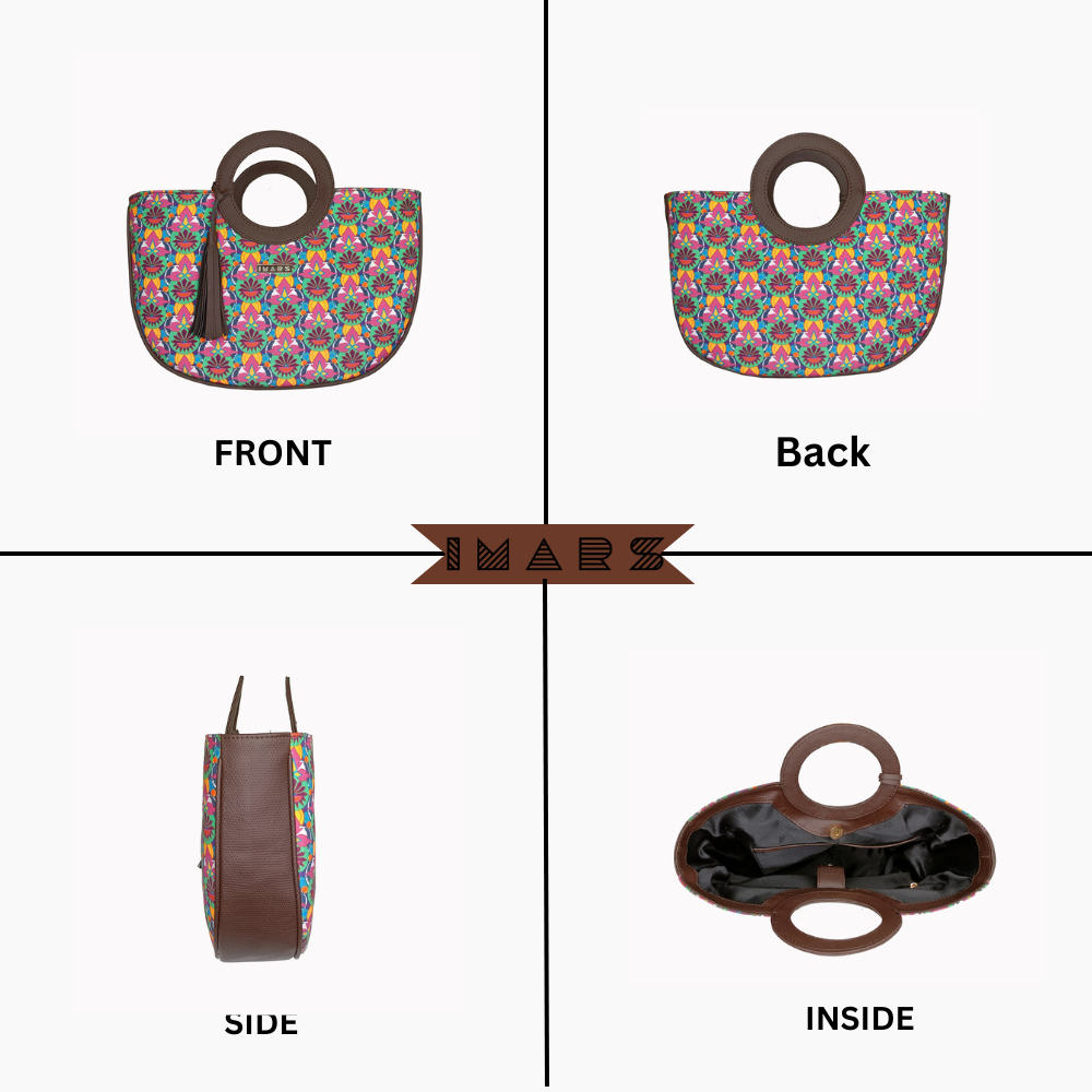Sophisticated Multi Color Basket Bag Perfect For Women & Girls