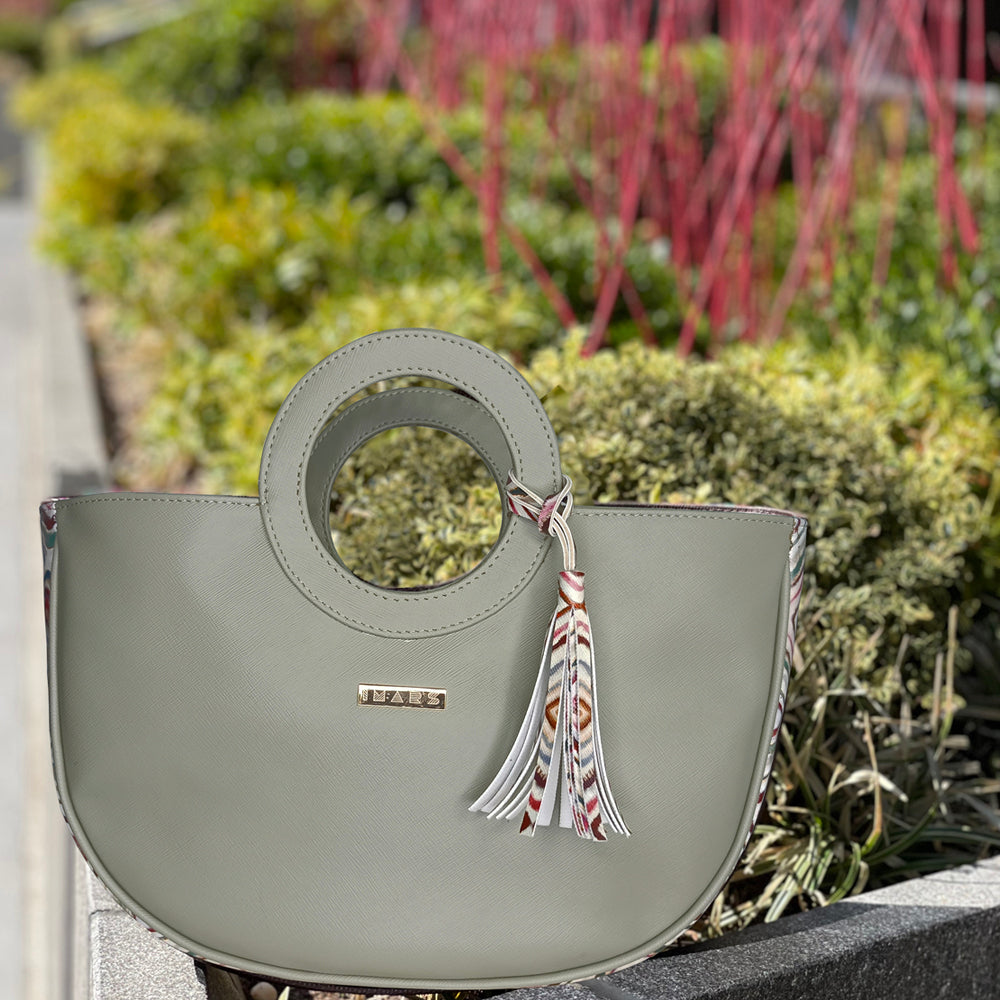 Sophisticated Sage Green Basket Bag Perfect For Women & Girls