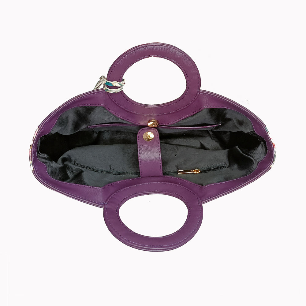 Sophisticated Violet Basket Bag Perfect For Women & Girls