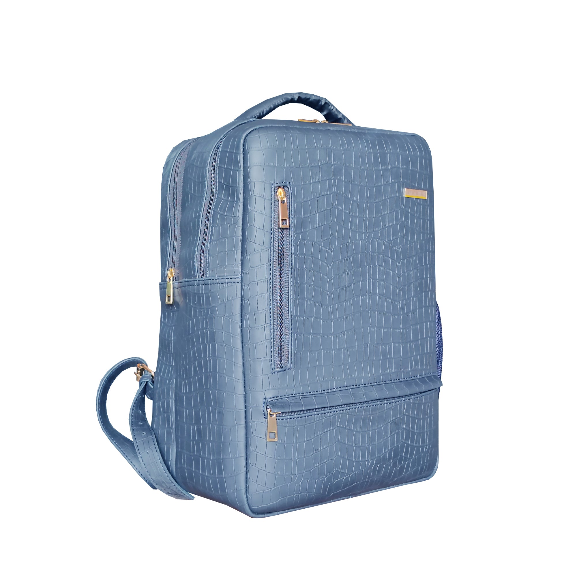 Eco-Friendly Vegan Leather Backpack with Built-in 10000mAh Power Bank