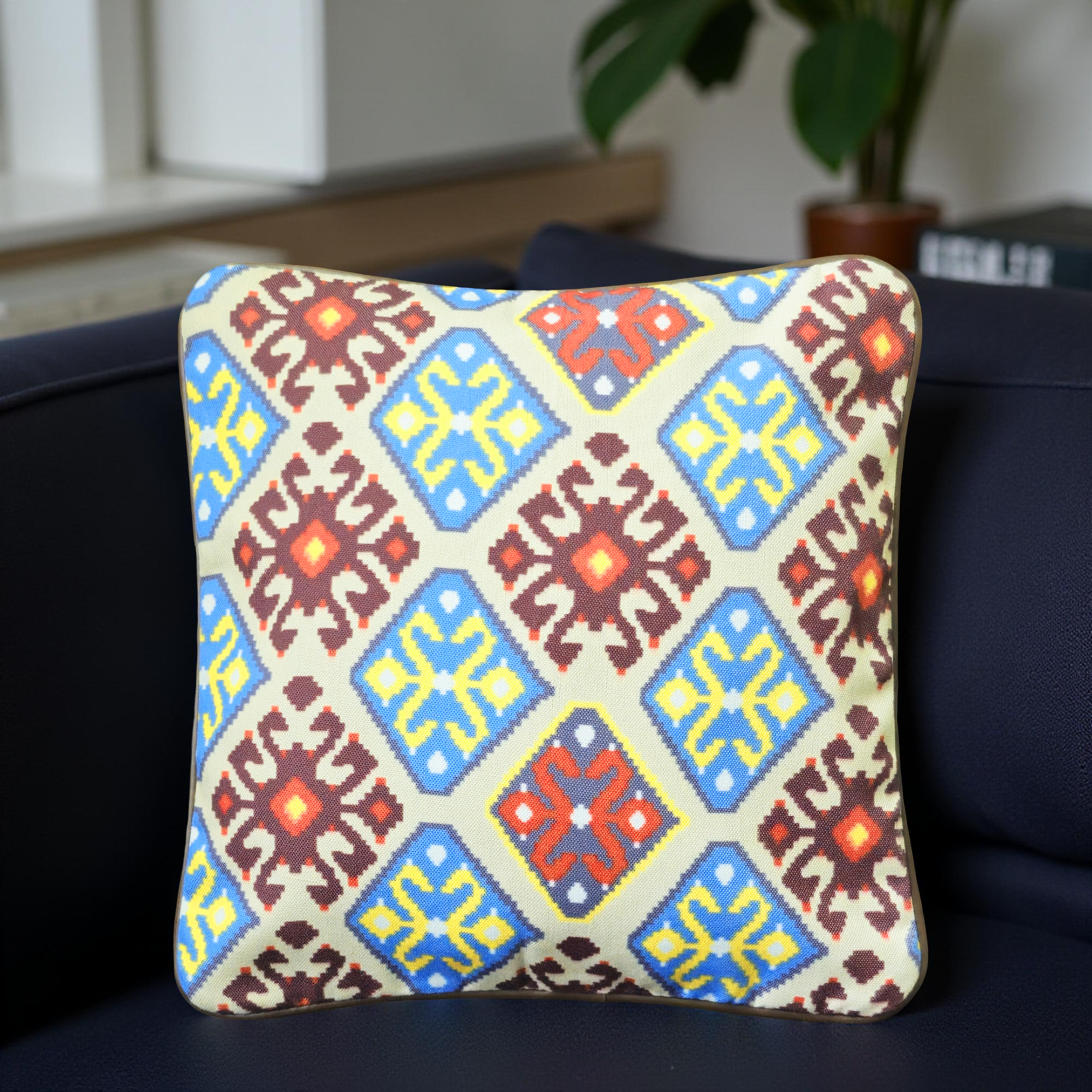 Small Decorative Pillow Covers with Tribal Design - Set of 2  (Small)
