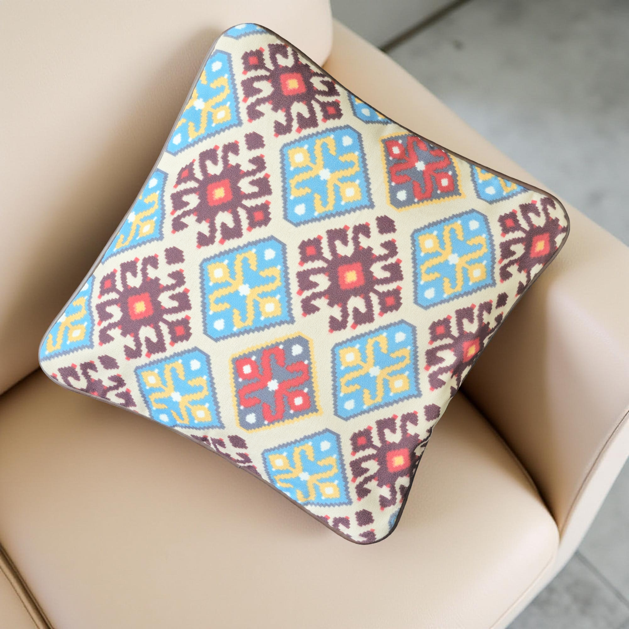 Small Decorative Pillow Covers with Tribal Design - Set of 2  (Small)