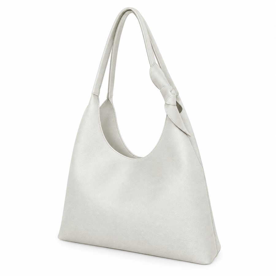 White Shoulder Hobo Bag for Women & Girls