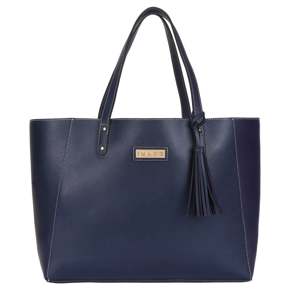 Classy Blue Tote and Waist Pouch Combo
