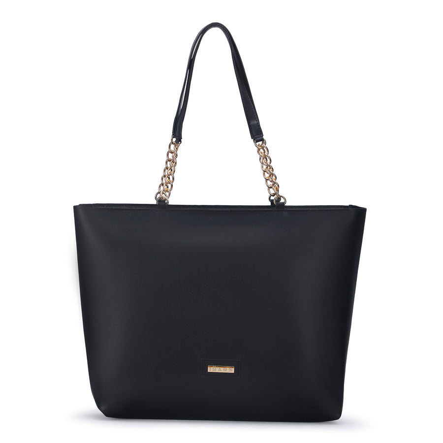 Women’s Large Chain Tote Vegan Leather Handbag