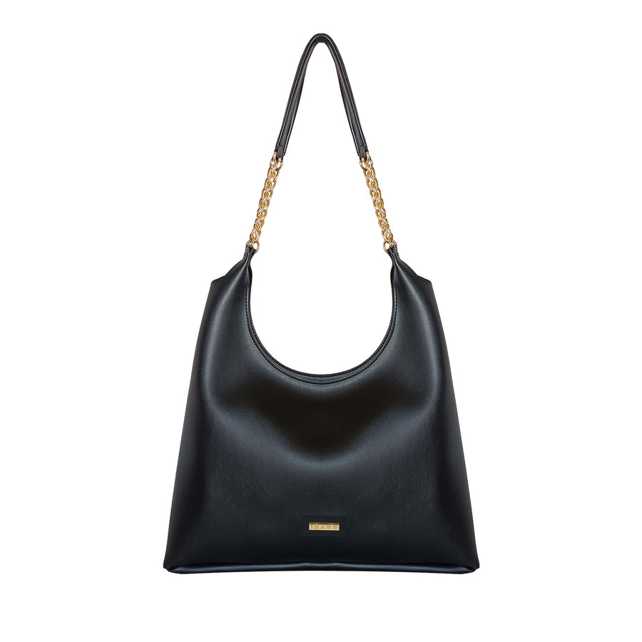 Black Shoulder Hobo Chain Bag for Women