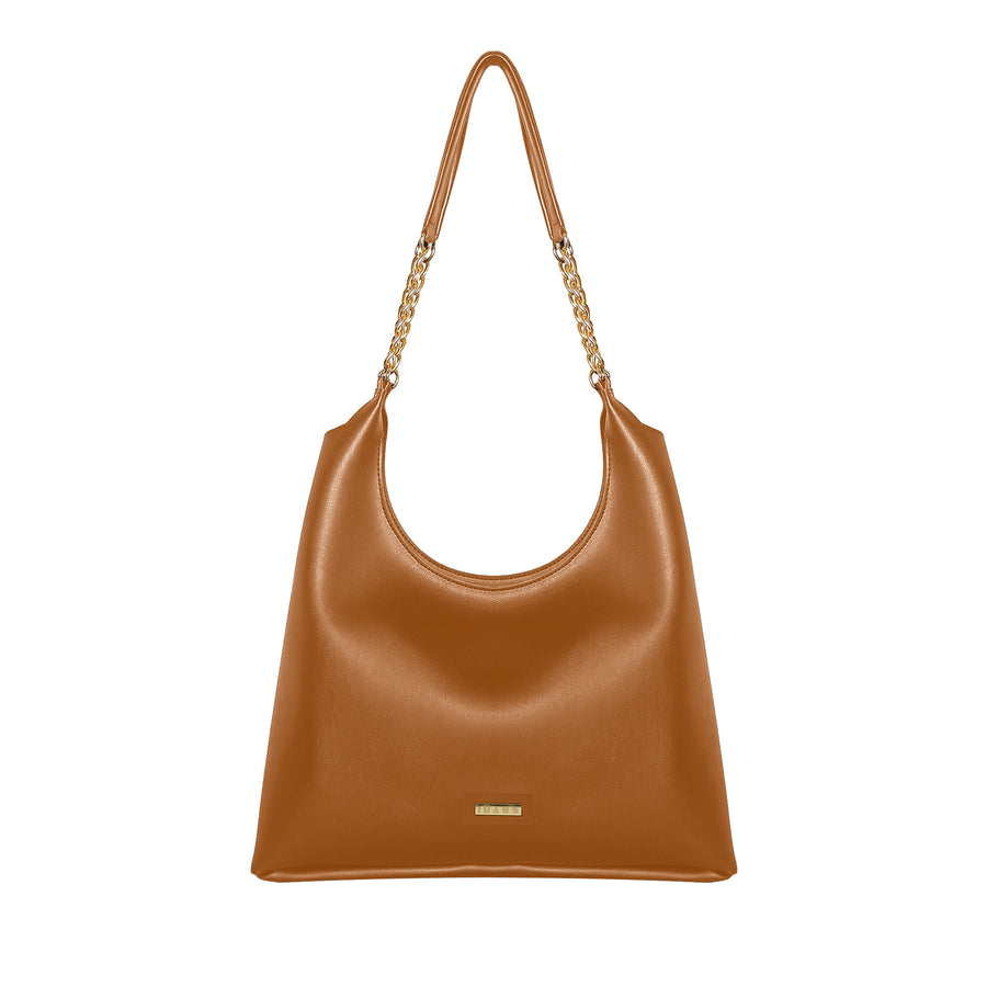 Brown Shoulder Hobo Chain Bag for Women