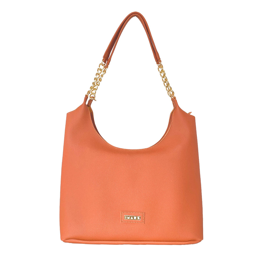 Tan Shoulder Hobo Chain Bag for Women