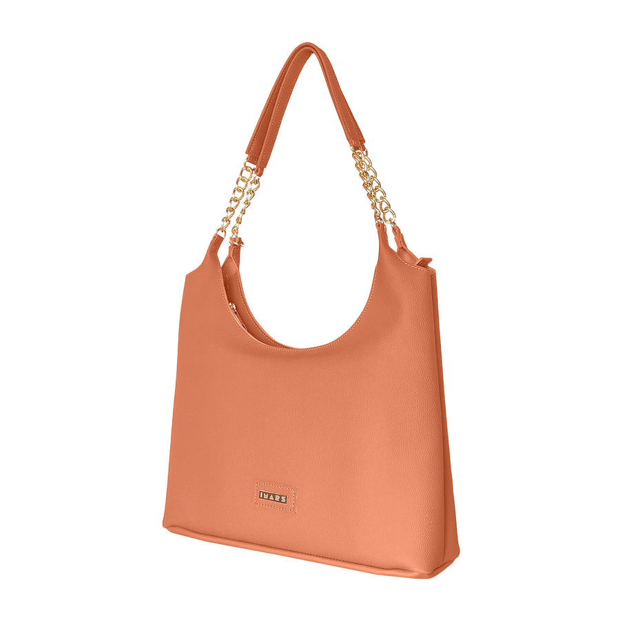 Tan Shoulder Hobo Chain Bag for Women