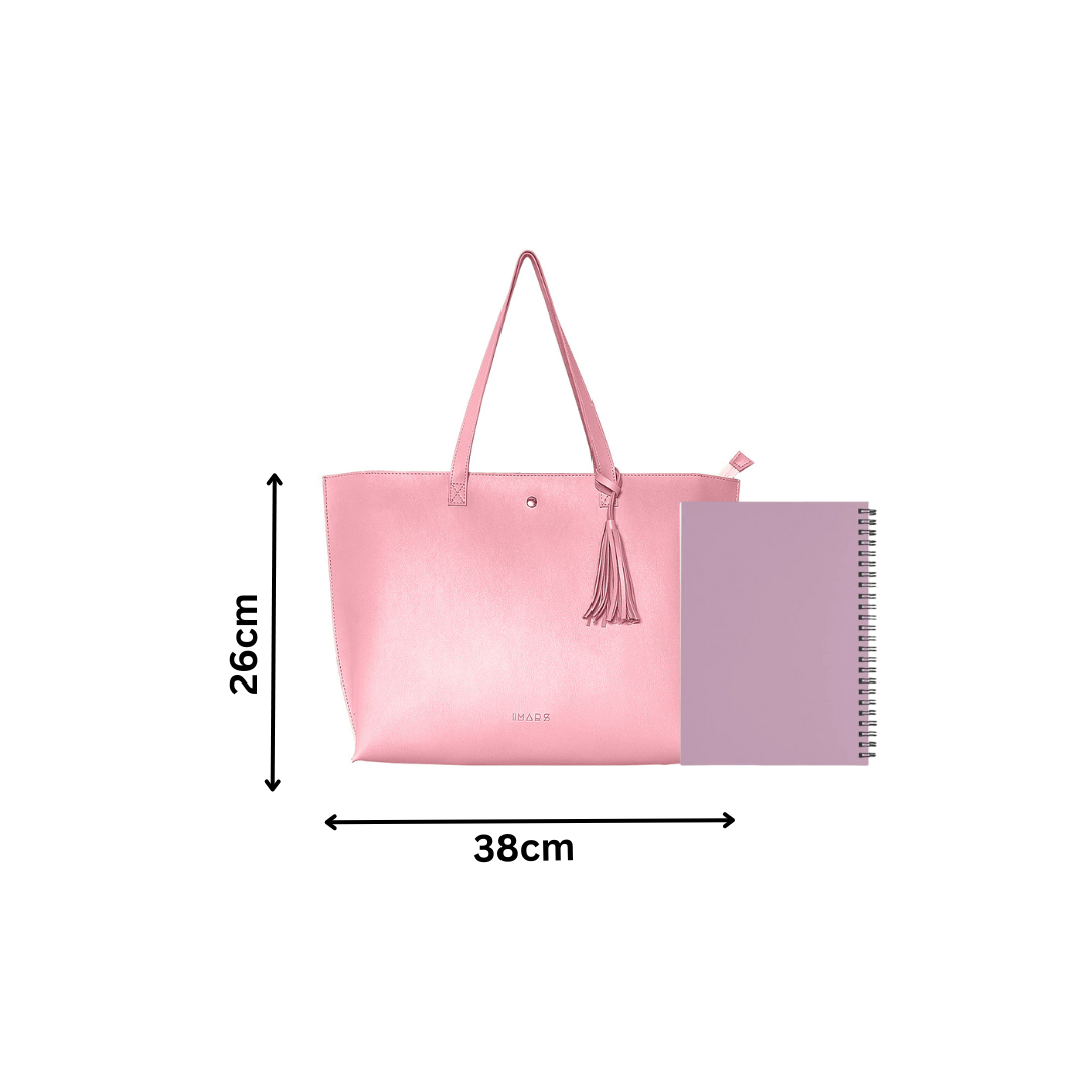 Vegan Leather Ladies Handbag Light Pink