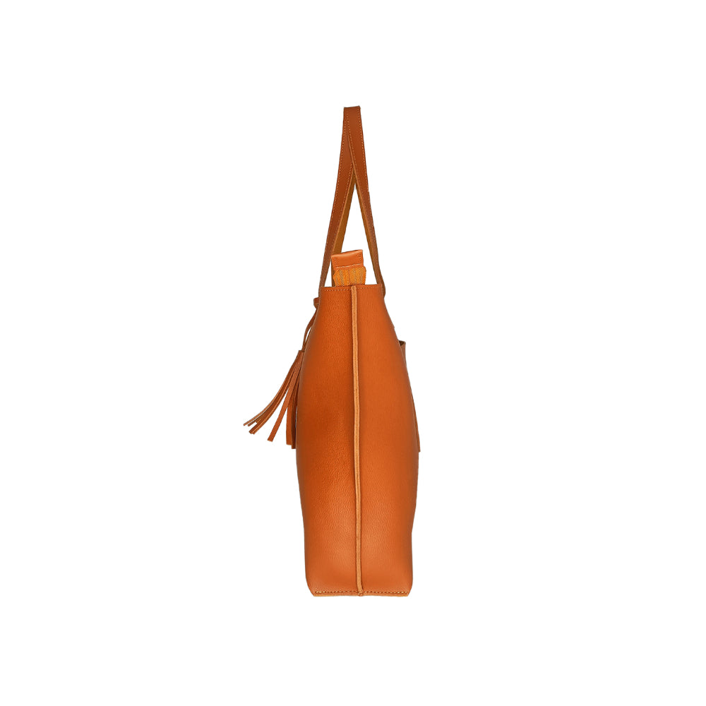 Vegan Leather Ladies Handbag Tan