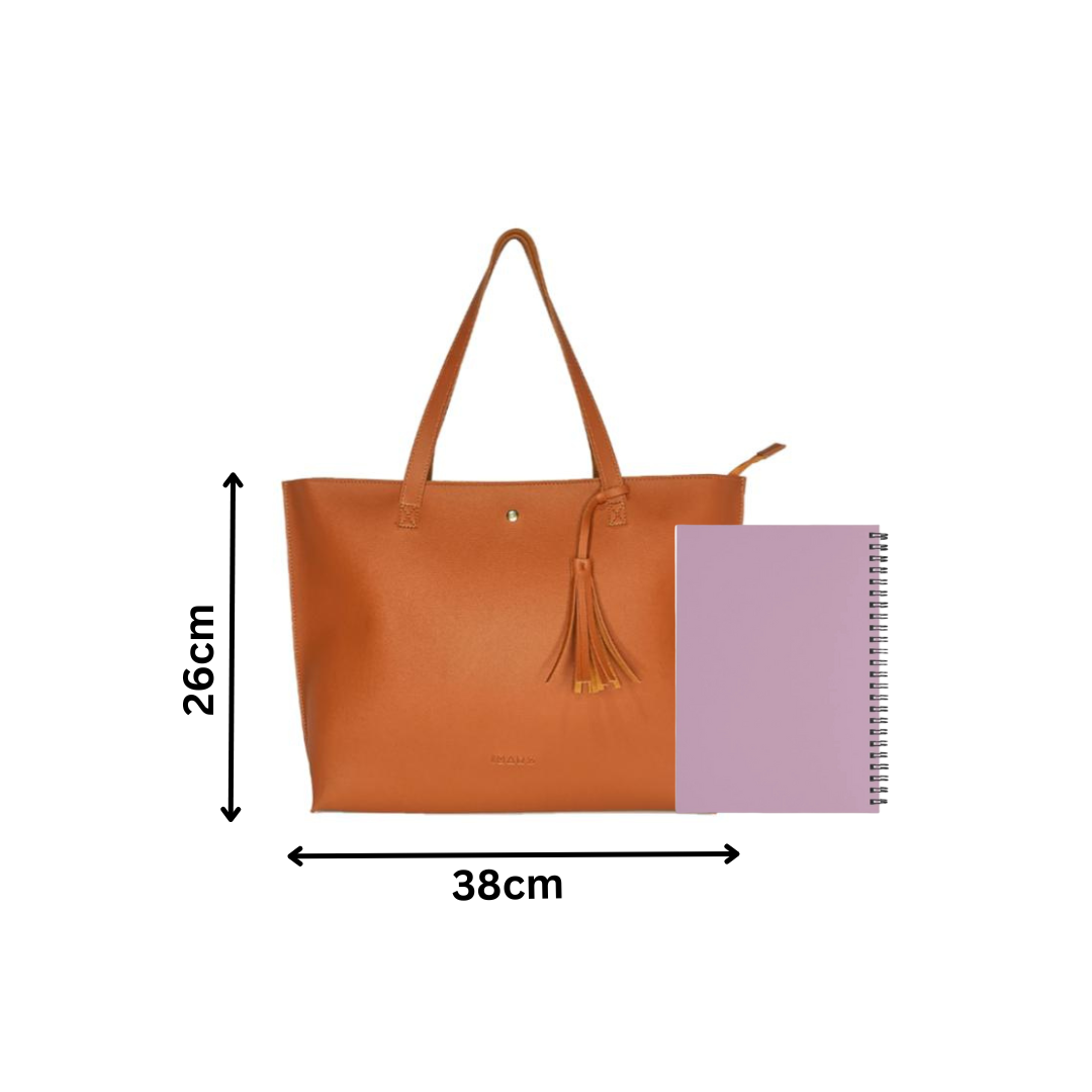 Vegan Leather Ladies Handbag Tan