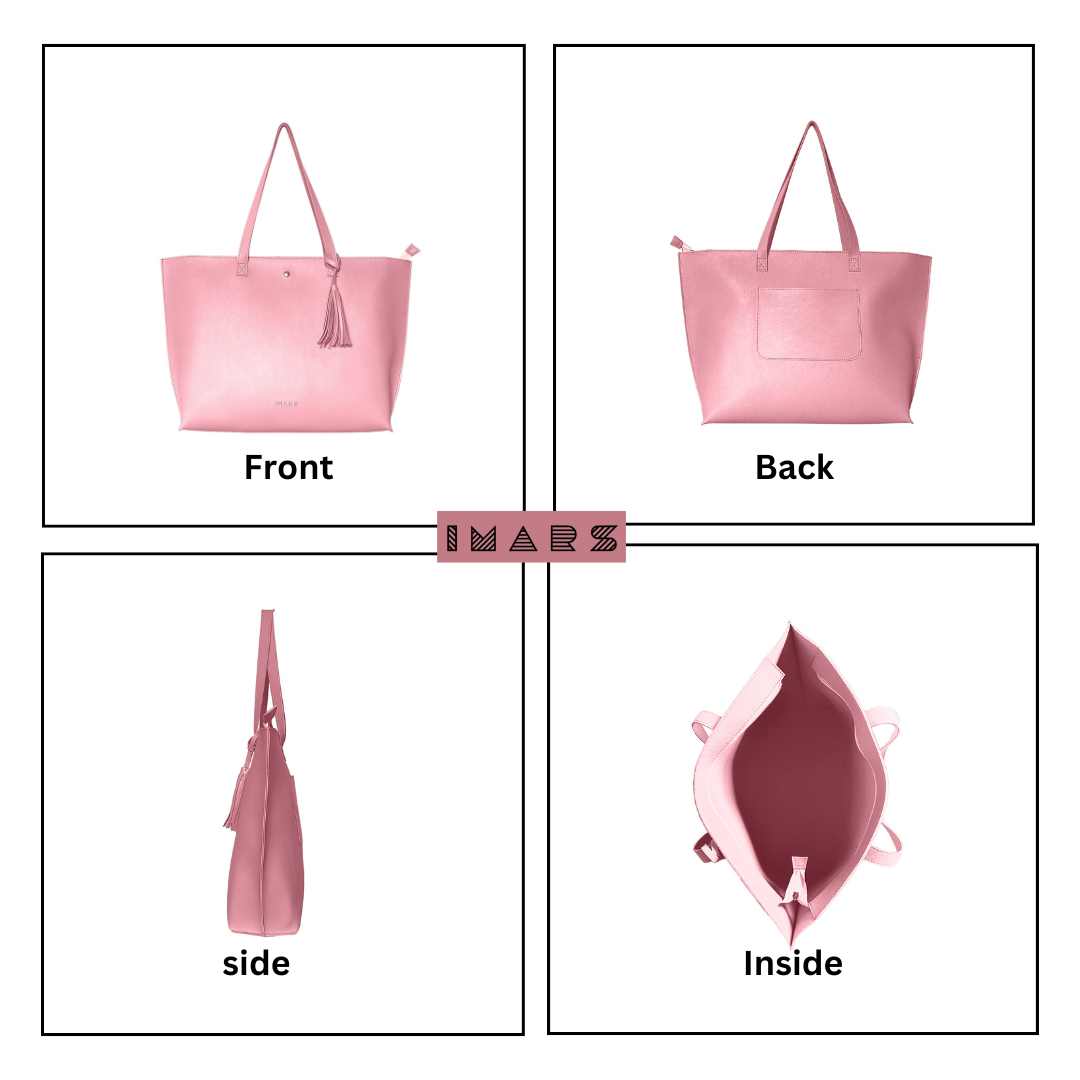 Vegan Leather Ladies Handbag Light Pink
