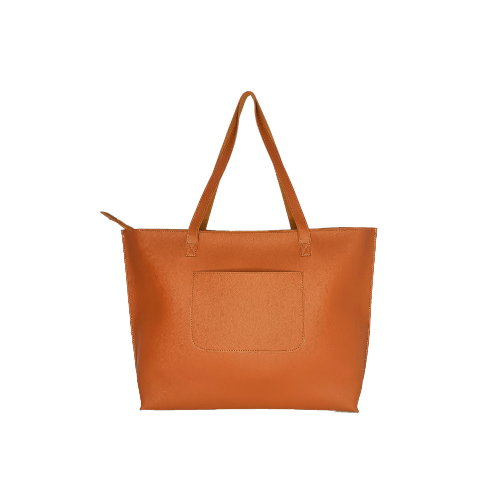 Vegan Leather Ladies Handbag Tan