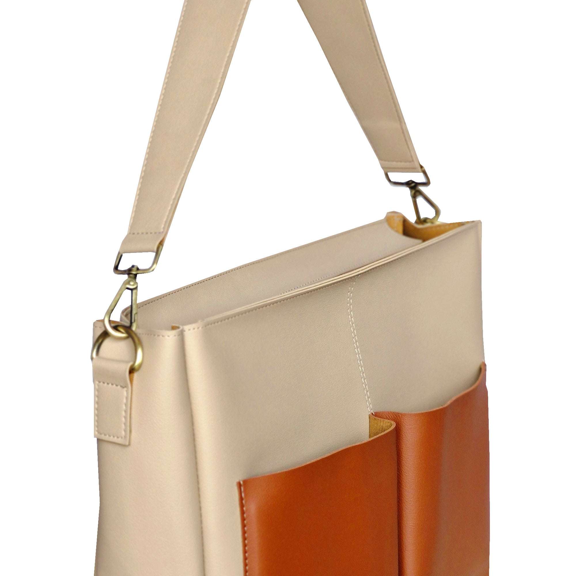 Beige Tote Bag for Office and Travelling
