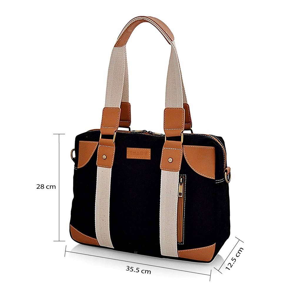 Functional Black Tan Messenger Bag Perfect For Women & Girls