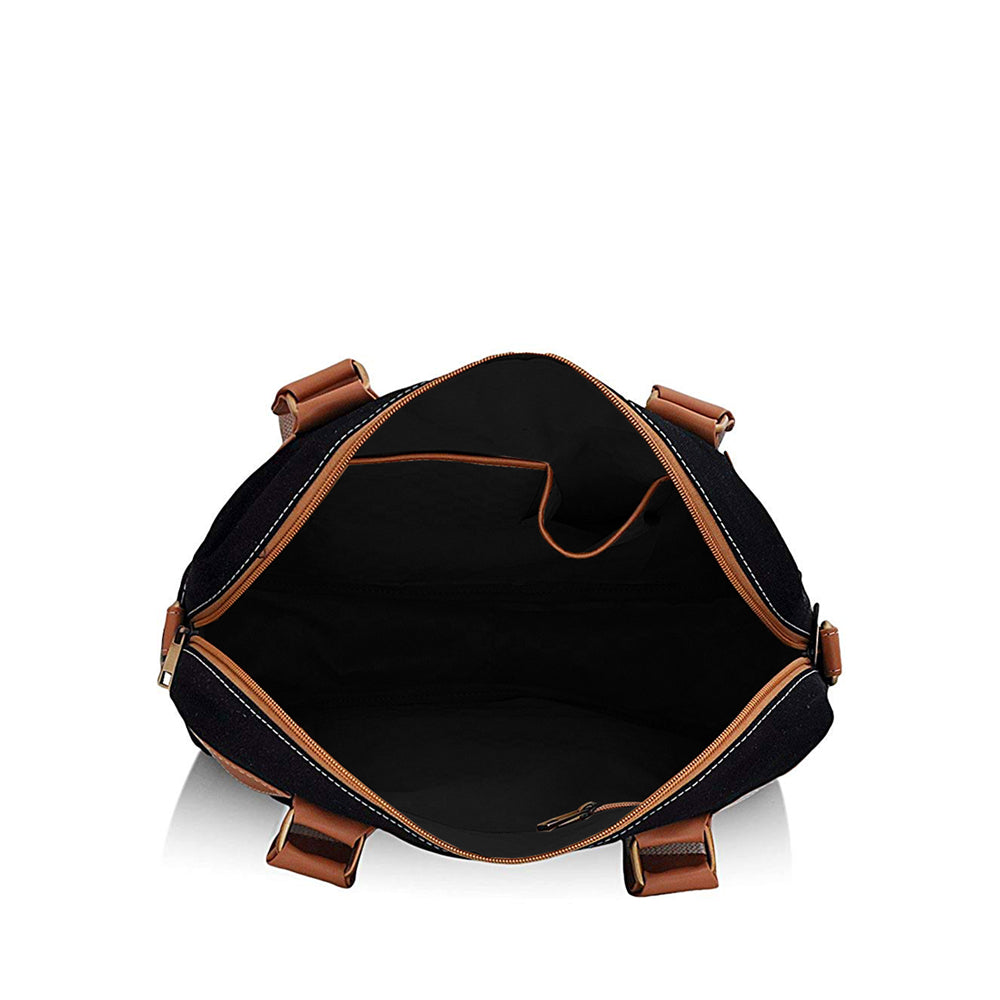 Functional Black Tan Messenger Bag Perfect For Women & Girls