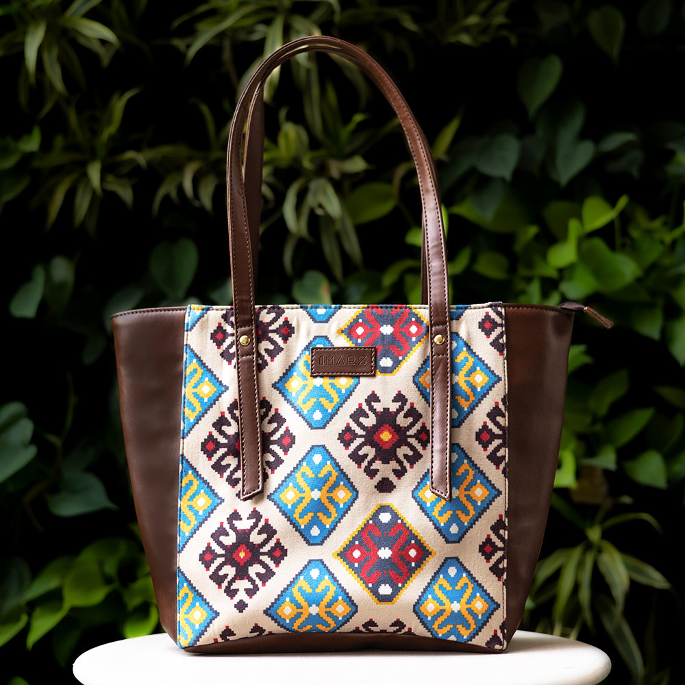 Sophisticated Multi Color Tote Bag Perfect For Women & Girls