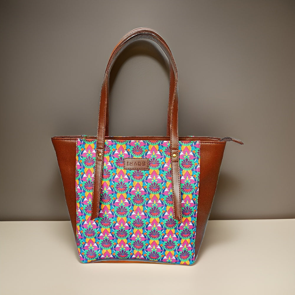 Sophisticated Multi Color Tote Bag Perfect For Women & Girls