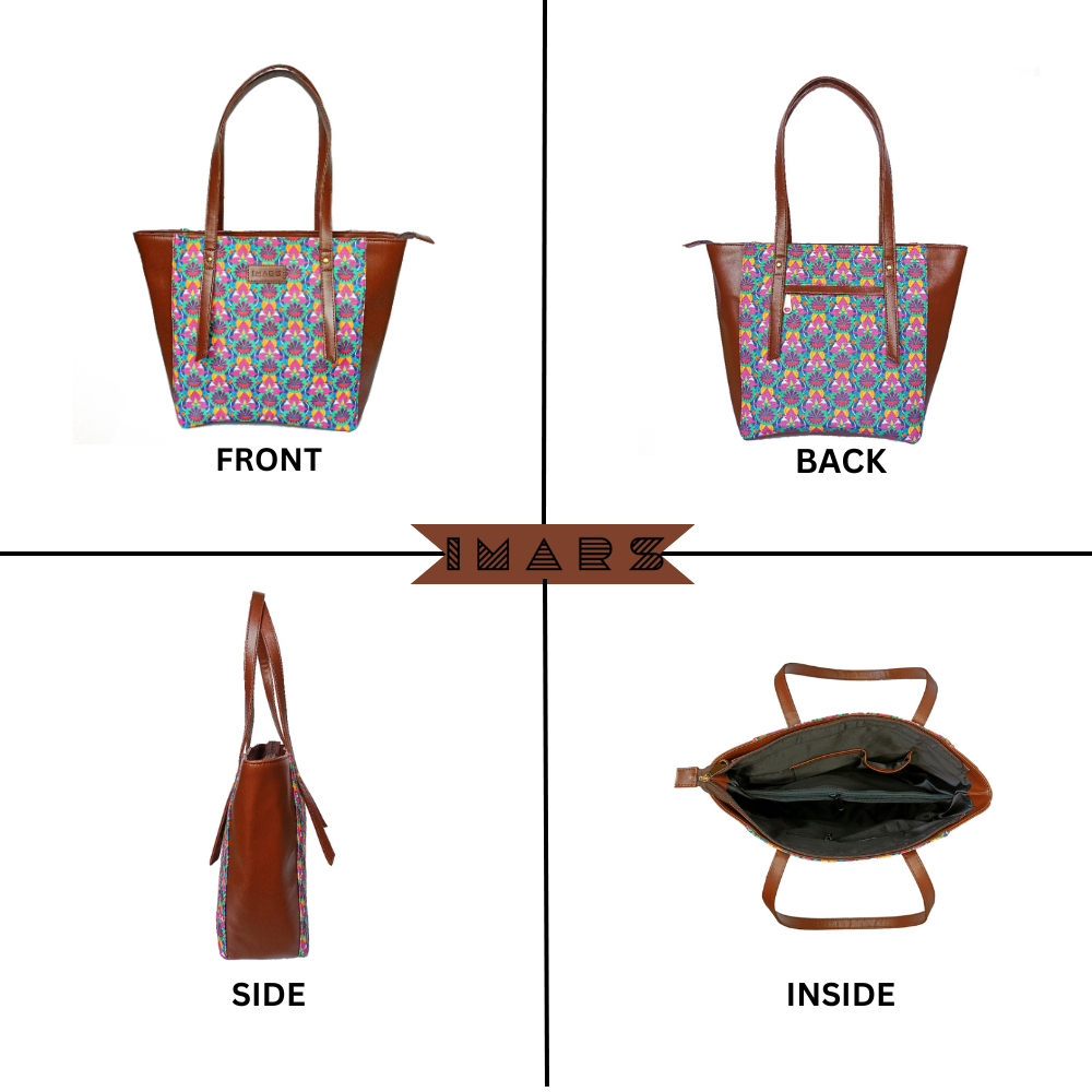 Sophisticated Multi Color Tote Bag Perfect For Women & Girls