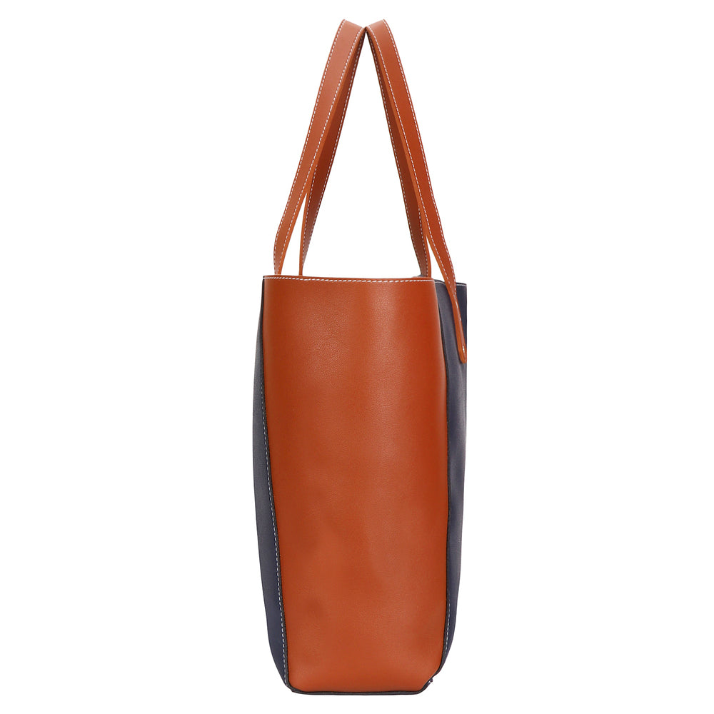 Elegant Blue Tan Handbag Perfect For Women & Girls