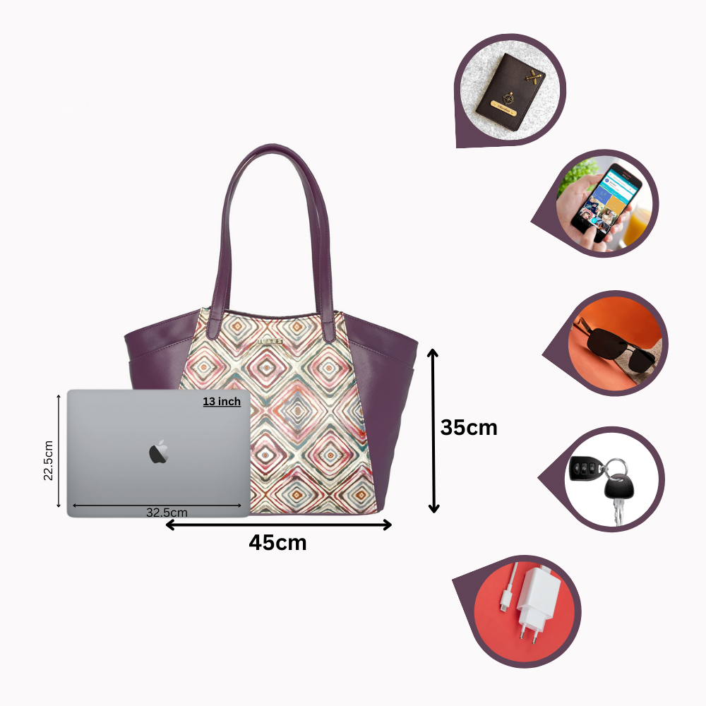 Sophisticated Violet Tote Bag Perfect For Women & Girls