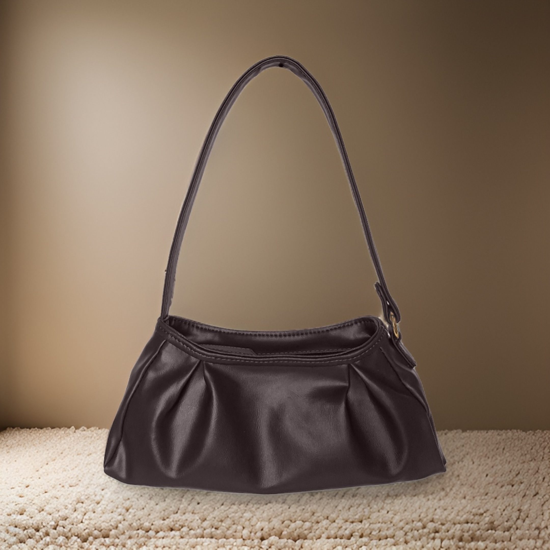 Trendy Brown Baguette Bag Perfect For Women & Girls