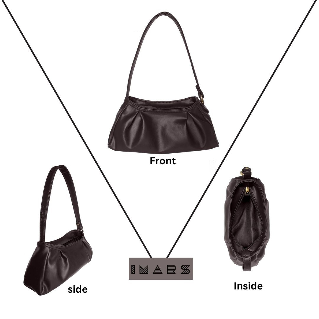 Trendy Brown Baguette Bag Perfect For Women & Girls