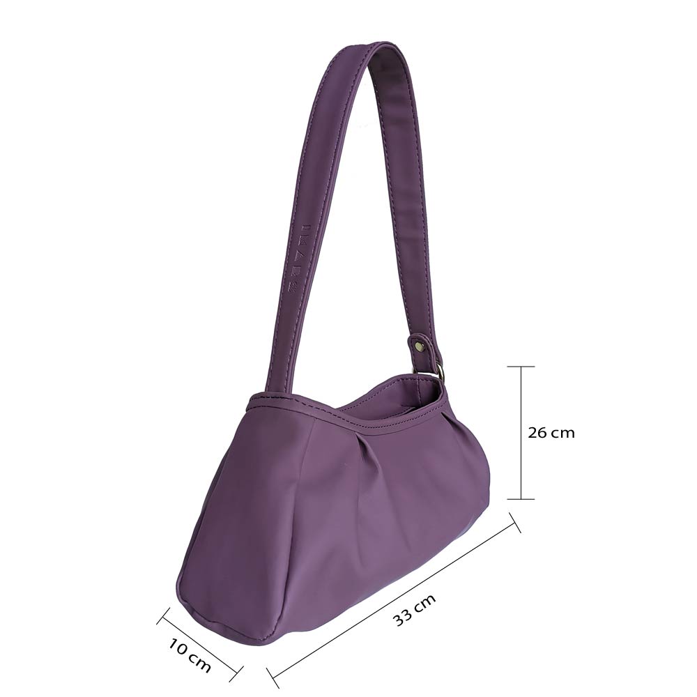 Trendy Mauve Baguette Bag Perfect For Women & Girls