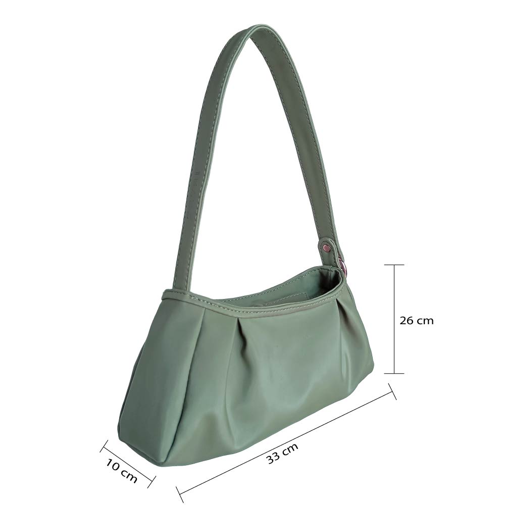 Trendy Sage Green Baguette Bag Perfect For Women & Girls