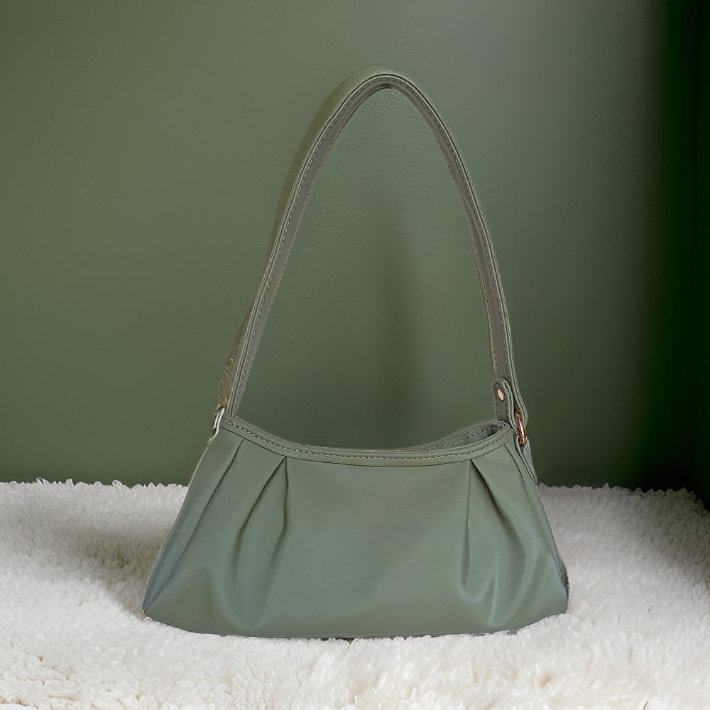 Trendy Sage Green Baguette Bag Perfect For Women & Girls