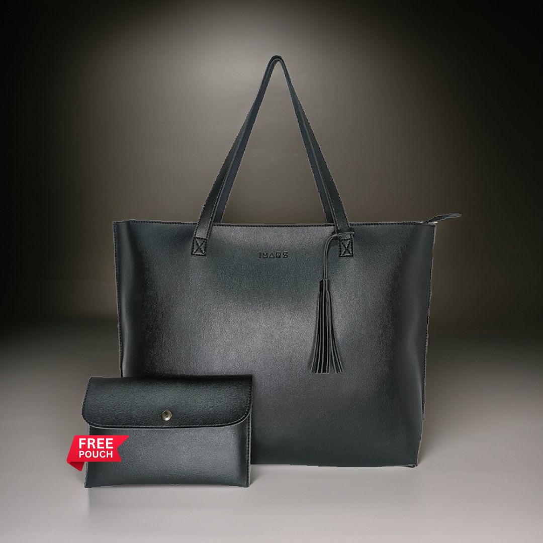 Classic Black Tote Bag For Women & Girls