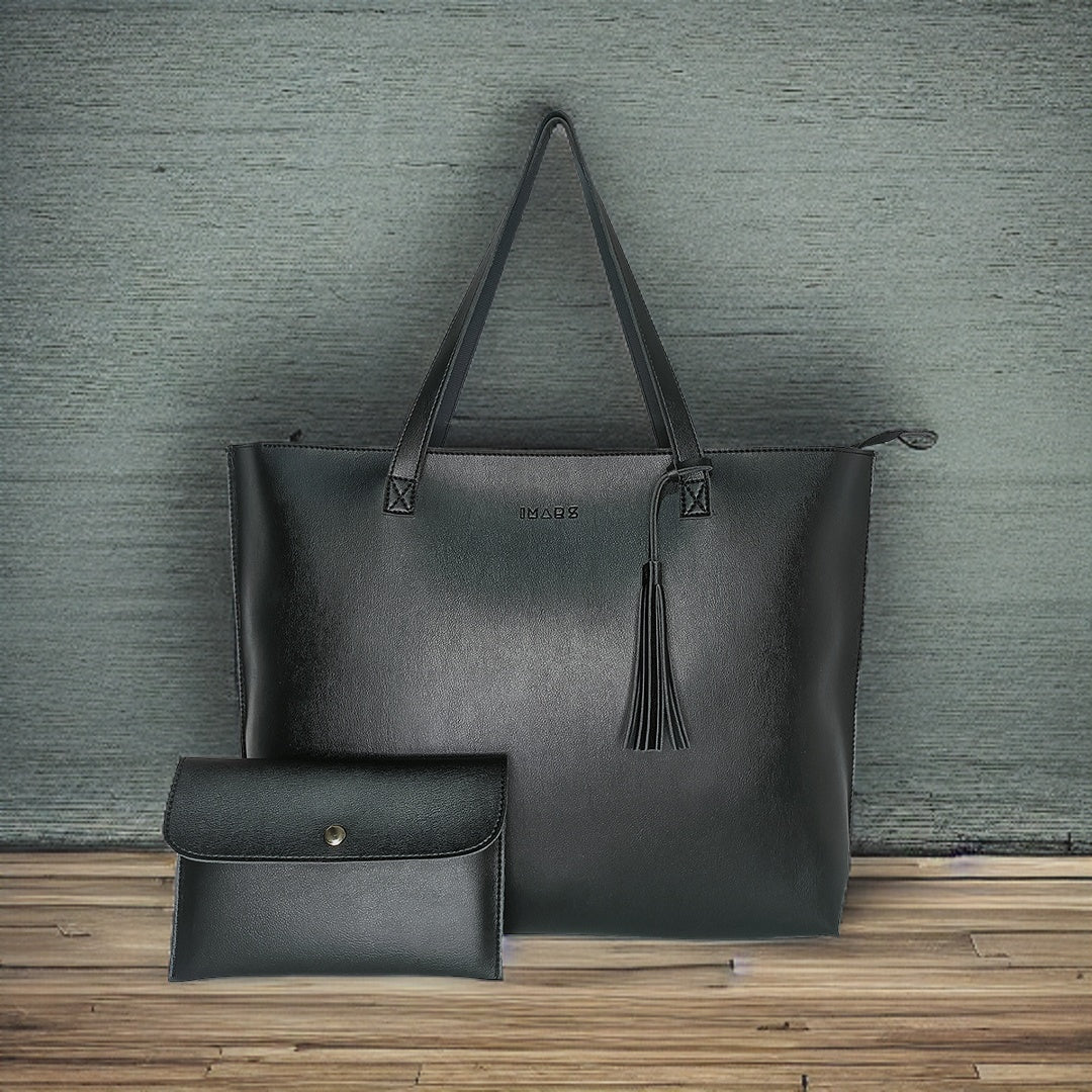 Classic Black Tote Bag For Women & Girls
