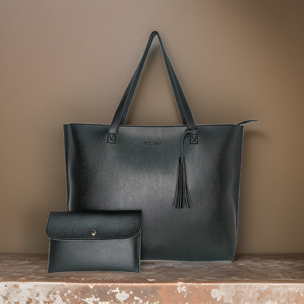 Classic Black Tote Bag For Women & Girls