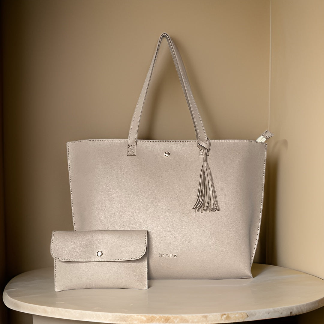 Classic Beige Tote Bag For Women & Girls