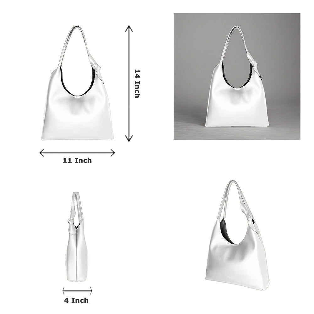 Elegant Shoulder Hobo White Bag For Women & Girls