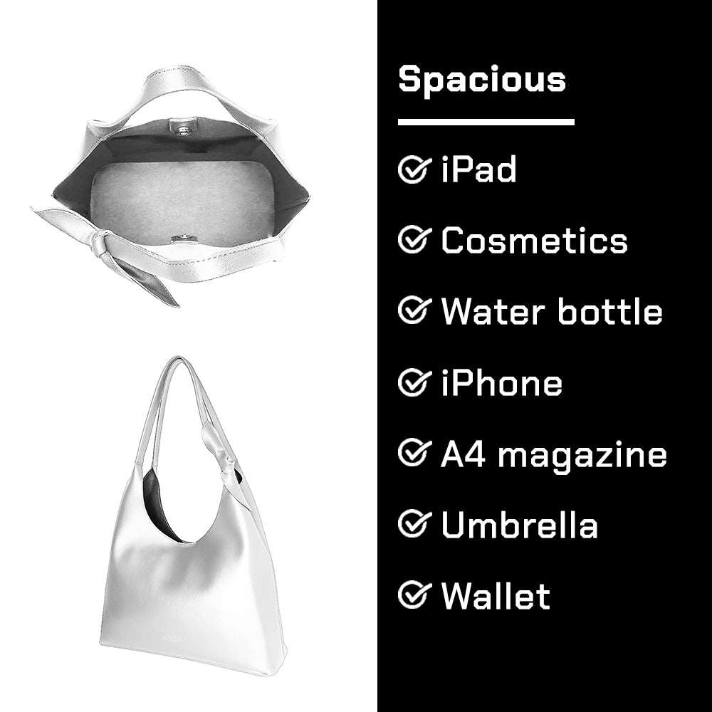 Elegant Shoulder Hobo White Bag For Women & Girls