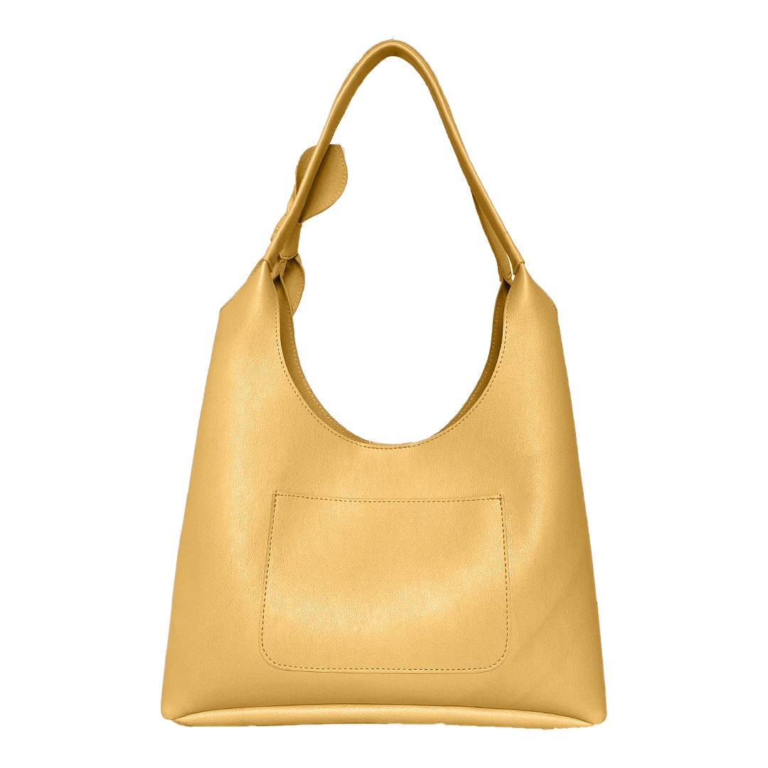 Elegant Shoulder Hobo Yellow Bag For Women & Girls