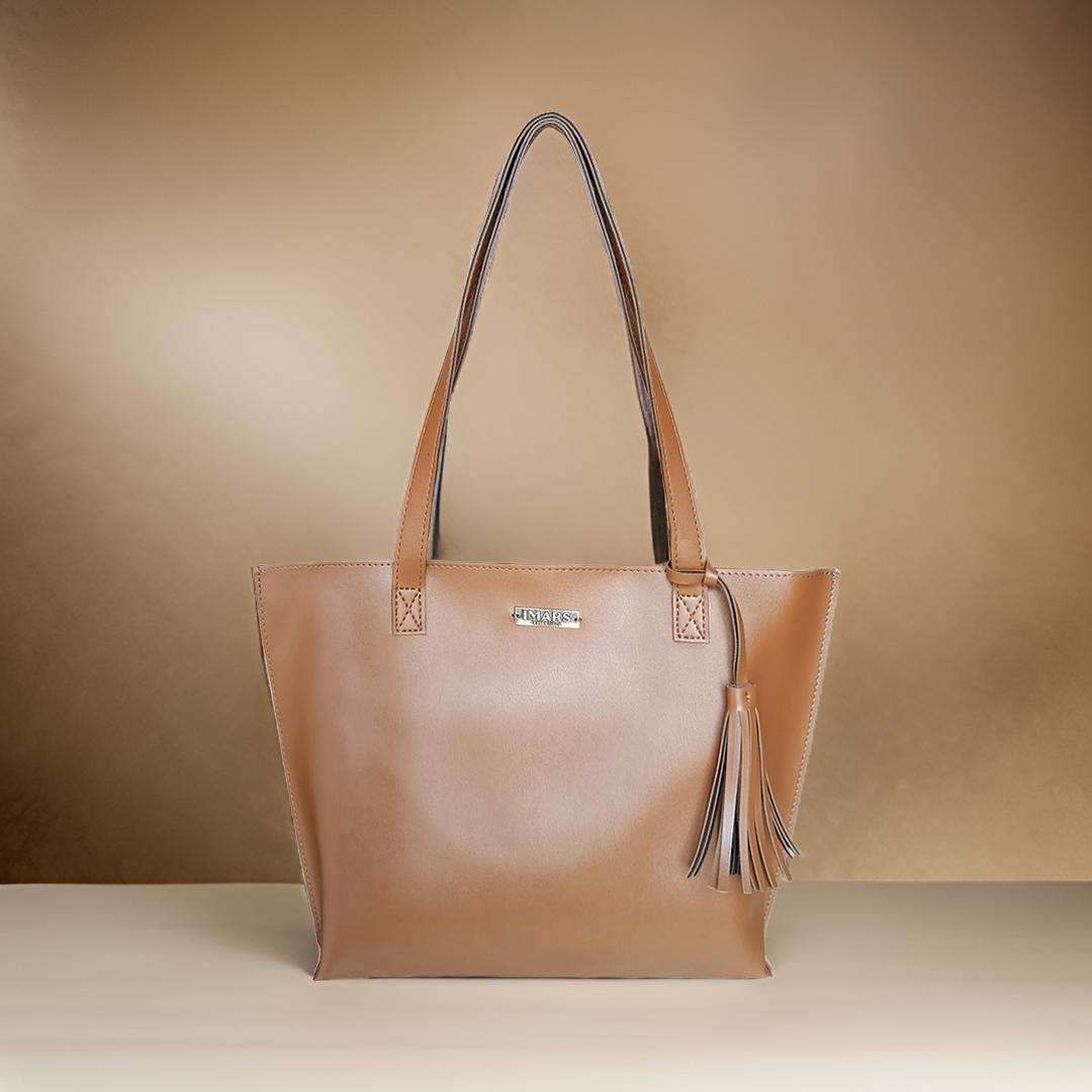 Vegan Leather Ladies Handbag Brown