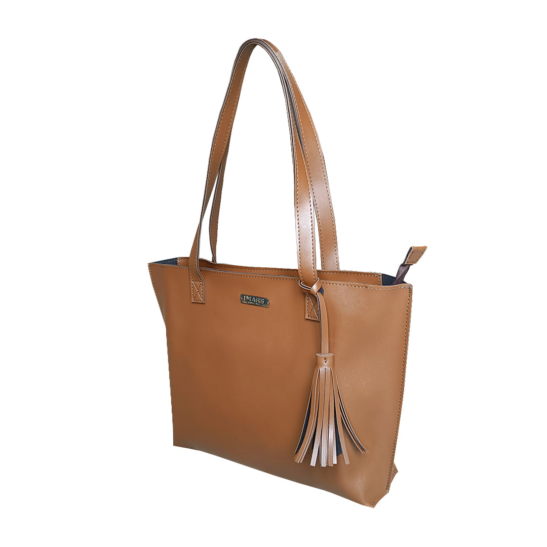 Vegan Leather Ladies Handbag Brown