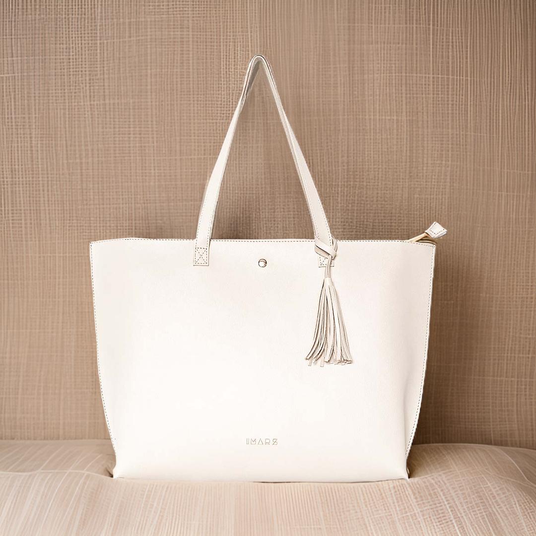 Vegan Leather Ladies Handbag White