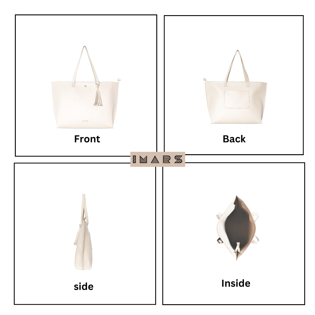 Vegan Leather Ladies Handbag White